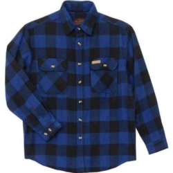 BRAWNY SHIRT PLAID BUTN BL/BK 3X